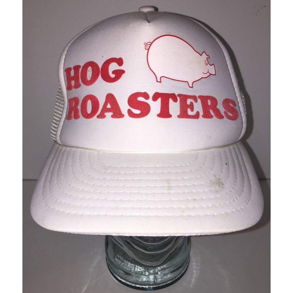 Vintage Hog Roasters - Farmer Foam Trucker Hat Cap Snapback - Dirty & Distressed